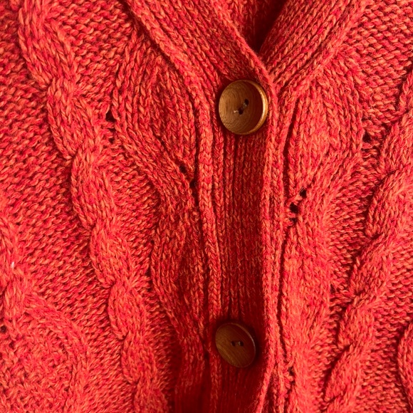 Far Away From Close Anthropologie Rusty Red High Low Knit Cardigan, S - Picture 6 of 9